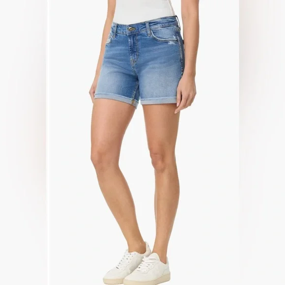 NEW…Kenzie Denim Roll-Cuff Shorts - Picture 3 of 6